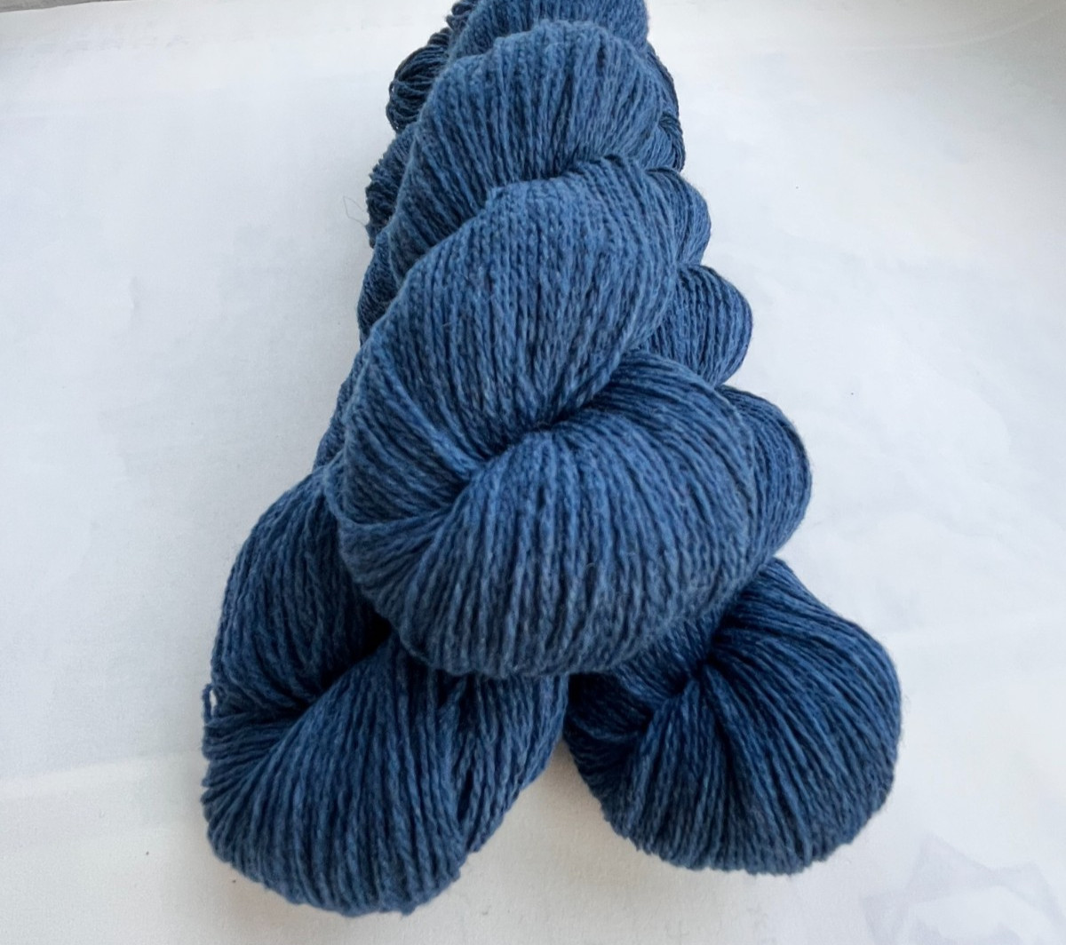 100% Tibetan Yak Yarn Woolen Spun 2Ply Dark Denim 355yds/50g*3 Lace Fingering