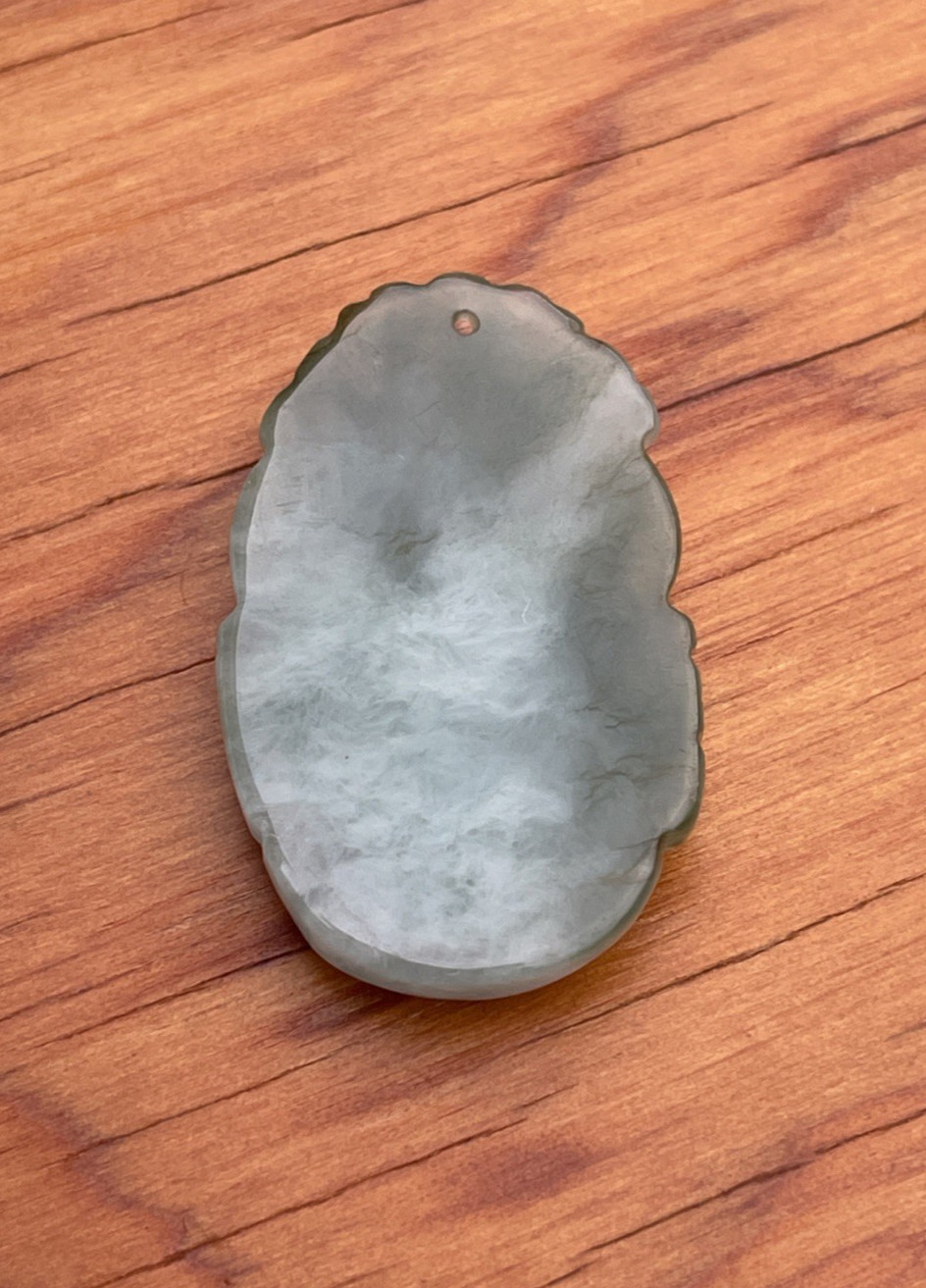 Pair Nephrite Jade Pendants Qilin & Foo Dog Ancient Style Carved Translucent MCM