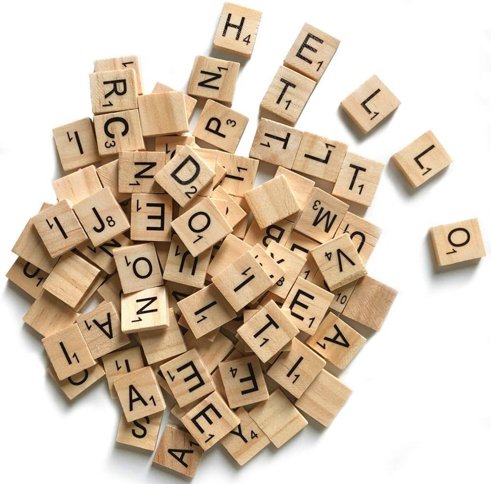 500 Wood Letter Tiles,Scrabble Letters for Crafts – DIY Wood Gift Decoration – M