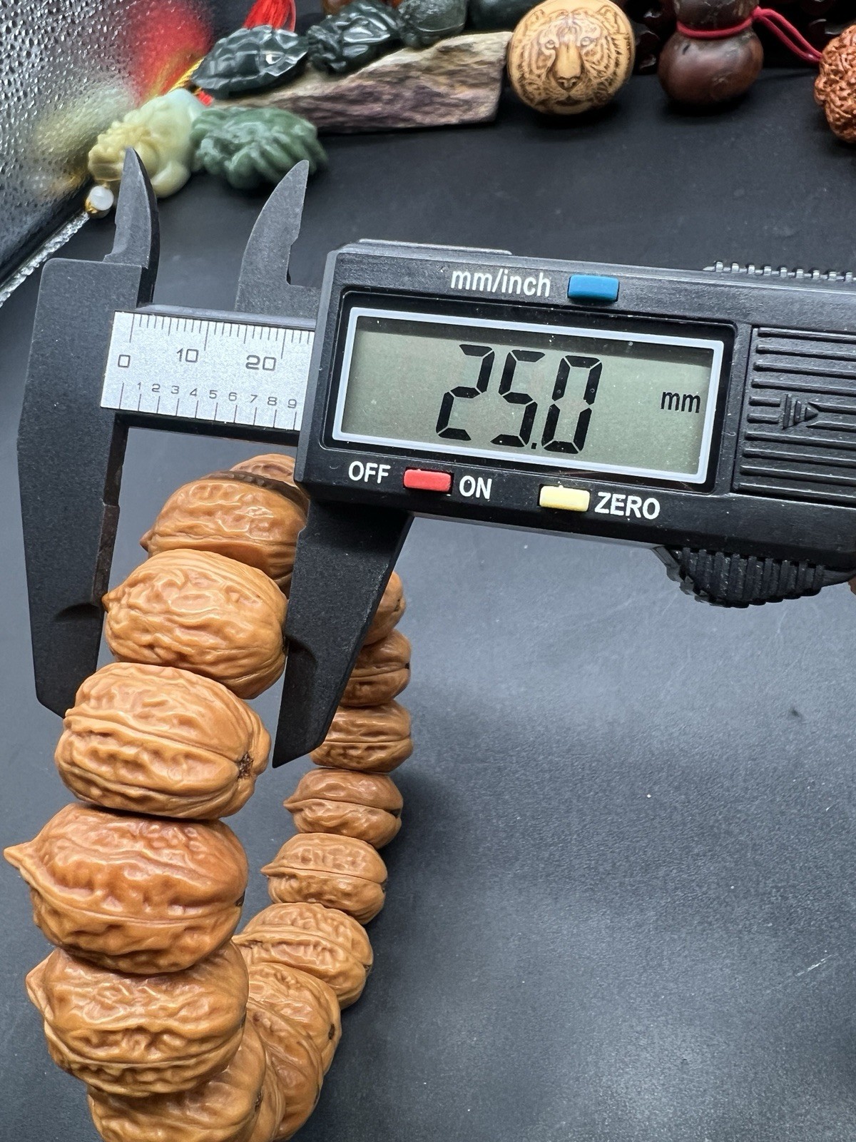 19×25mm Chinese Small Walnut Bracelet Collection纯野生小秋子侧切霸气大手牌手串