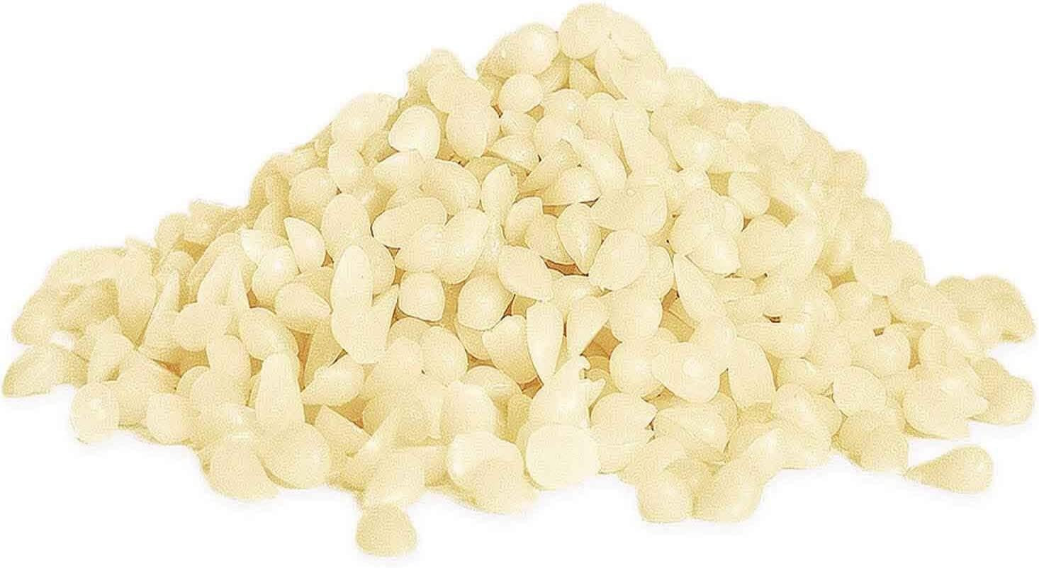 5 LB White Beeswax Pellets, Bulk Beeswax Beads (80 OZ), Pastilles for Candle Mak