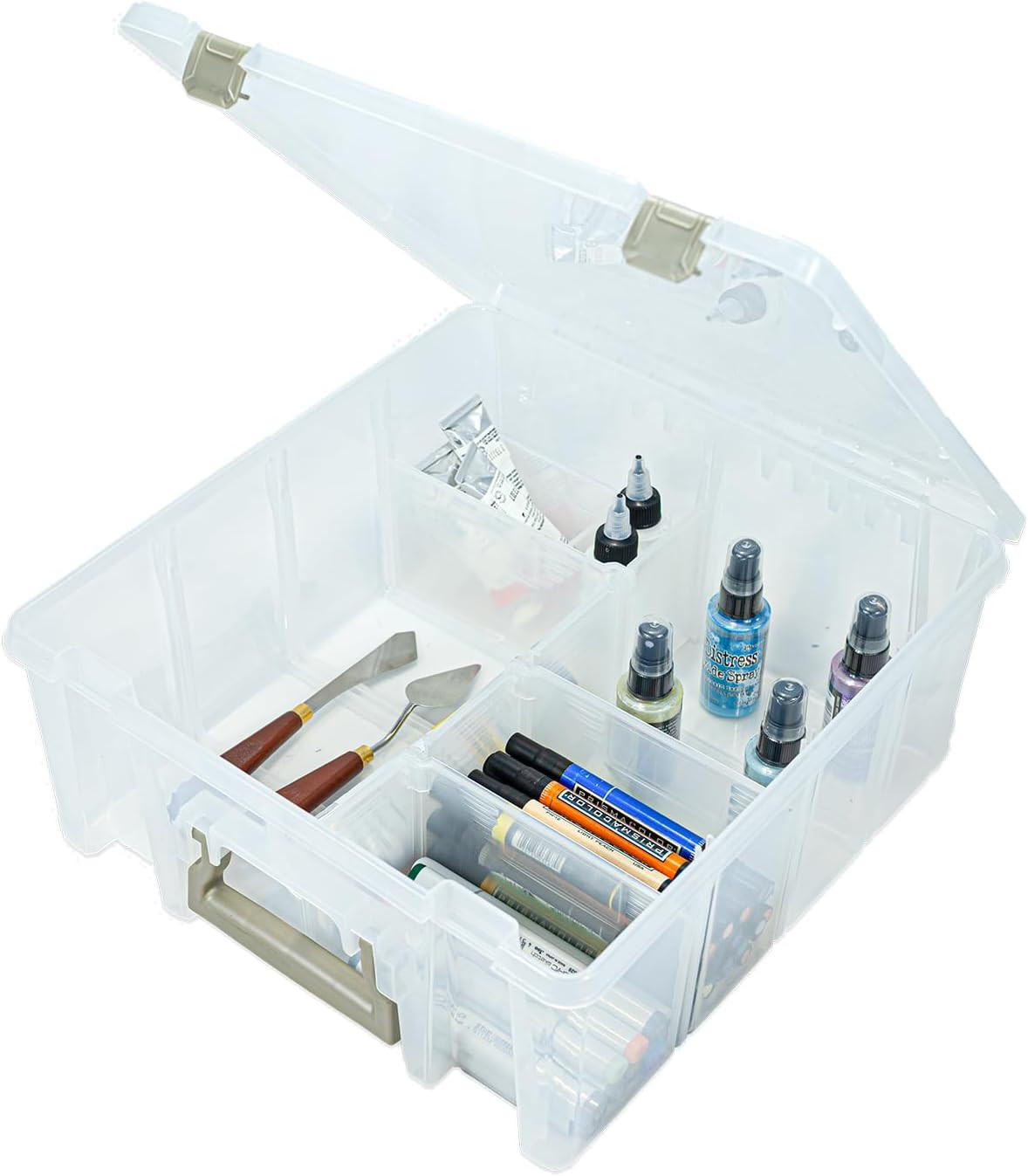 6990SO Super Satchel Double Deep Compartment Box – Art Storage with 8 Removable