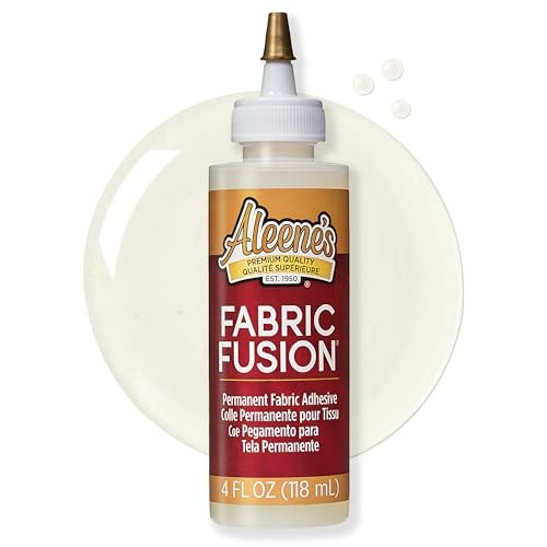 Aleene’s Fabric Fusion Glue 4 oz, Permanent and Washable Adhesive, No-Sew Fabric