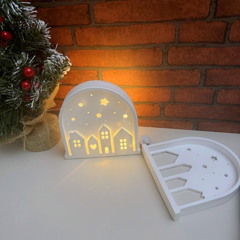 Multi Purpose Silicone Mold for Crafting Night Light House Holder Mold