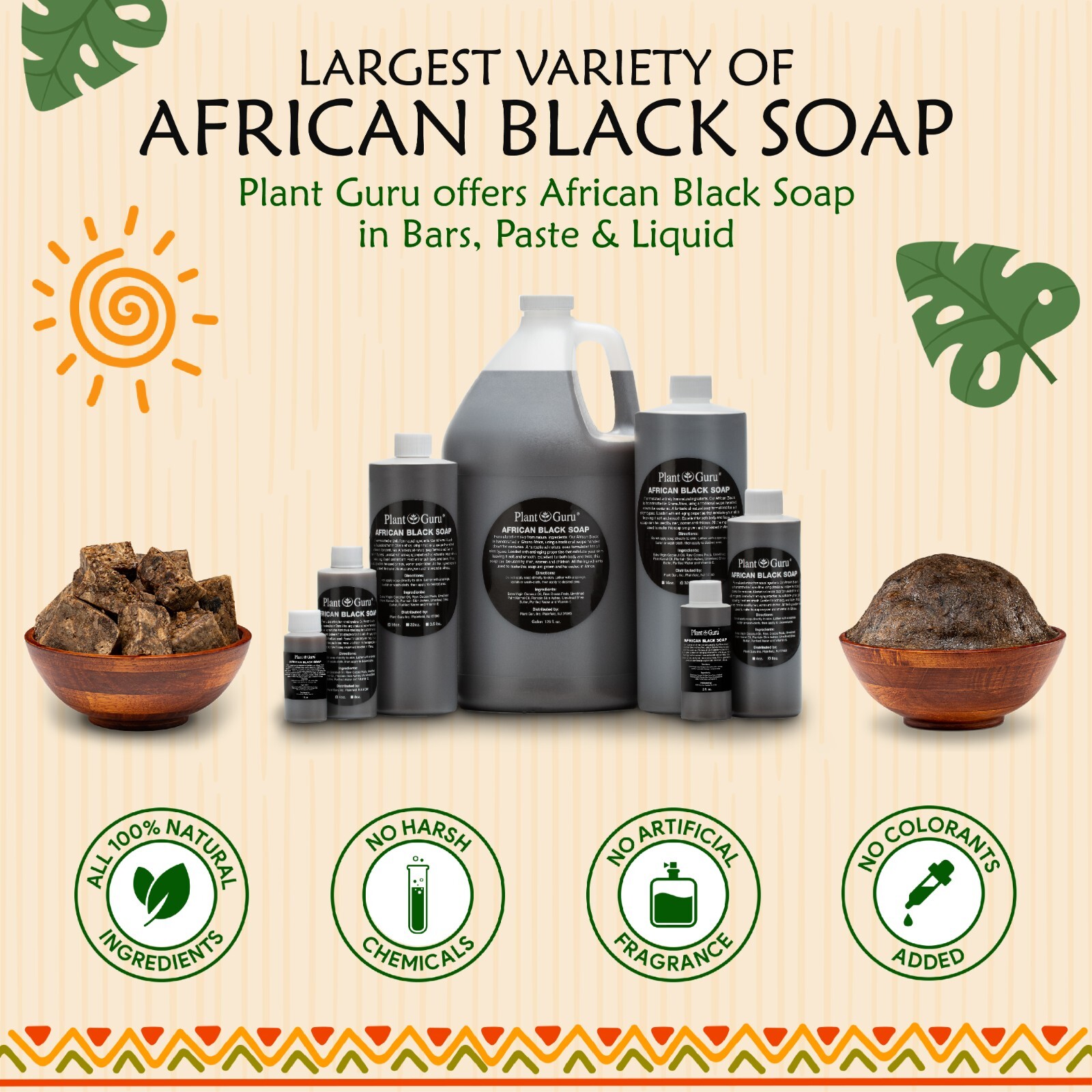 African Black Soap Liquid 4 oz. Raw 100% Pure Natural Organic Body Wash Shampoo