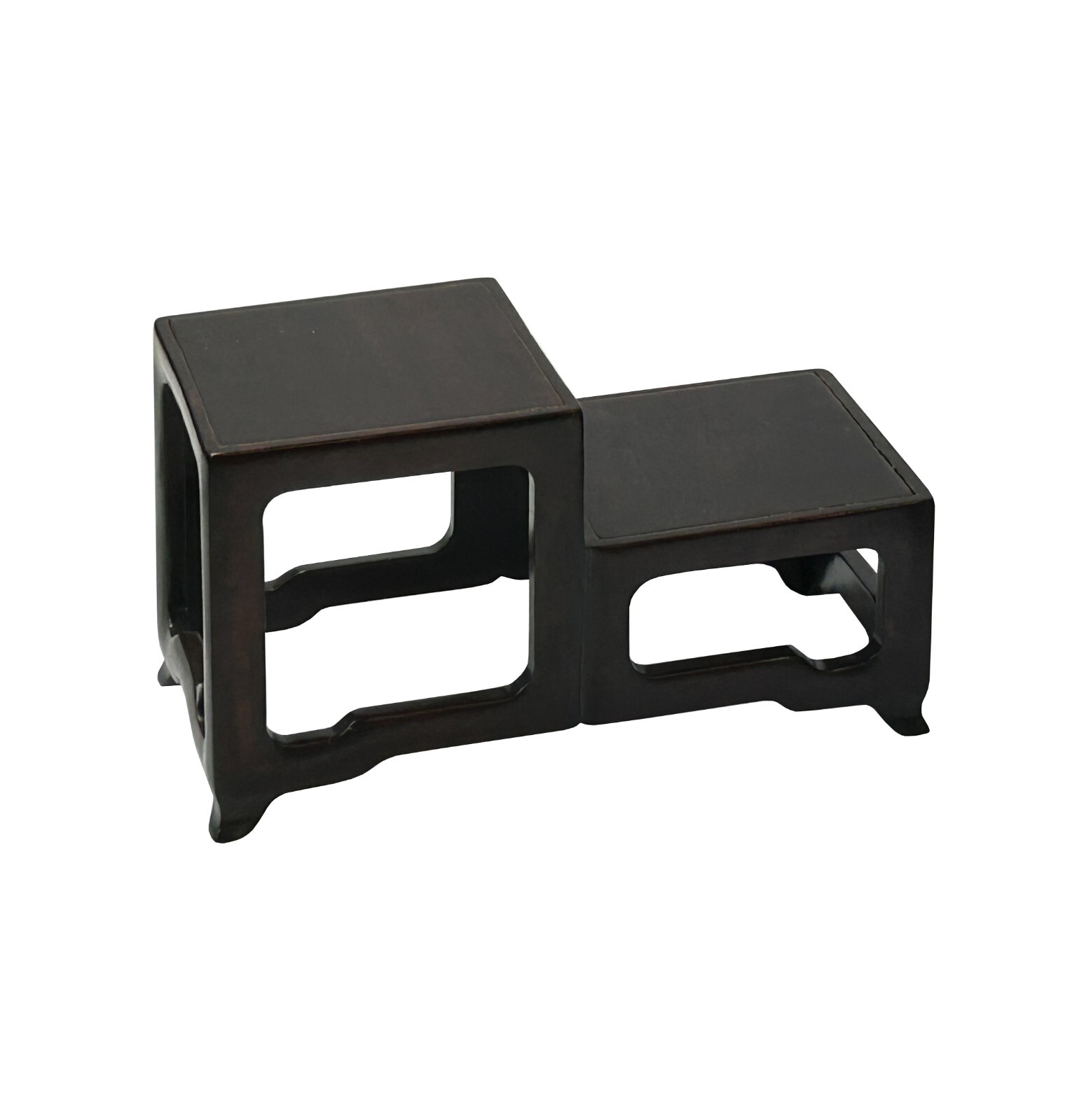 3.25″ Brown Wood Step Shape Table Top Curio Display Easel Stand st1033