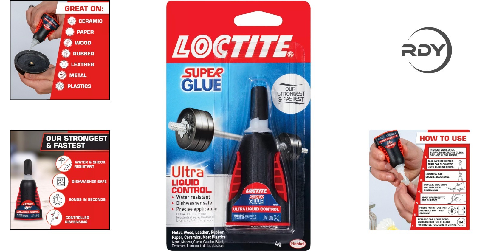 Ultra Liquid Control Super Glue 0.14 oz – Fast, Strong Adhesive for All Surfaces