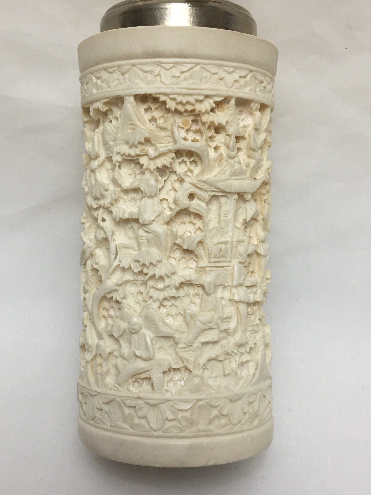 Chinese Carved Resin Pepper Grinder