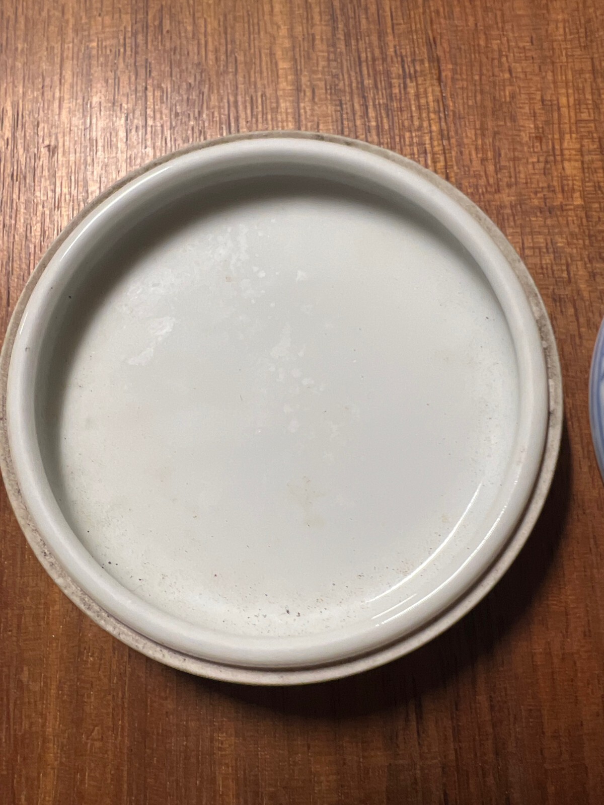 Chinese Blue & White Porcelain Seal Paste Box with Dragons & Pearl Qianlong Mark