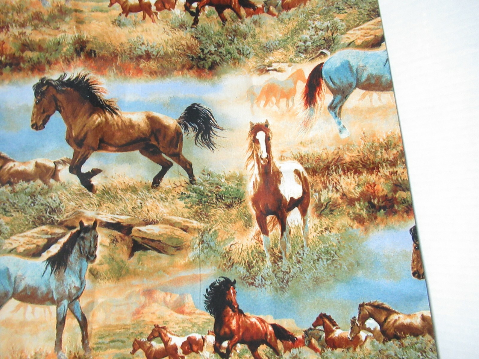 Wild Horses Wild Wings David Textiles Quilting Cotton Fabric 1YD X 44″W NEW