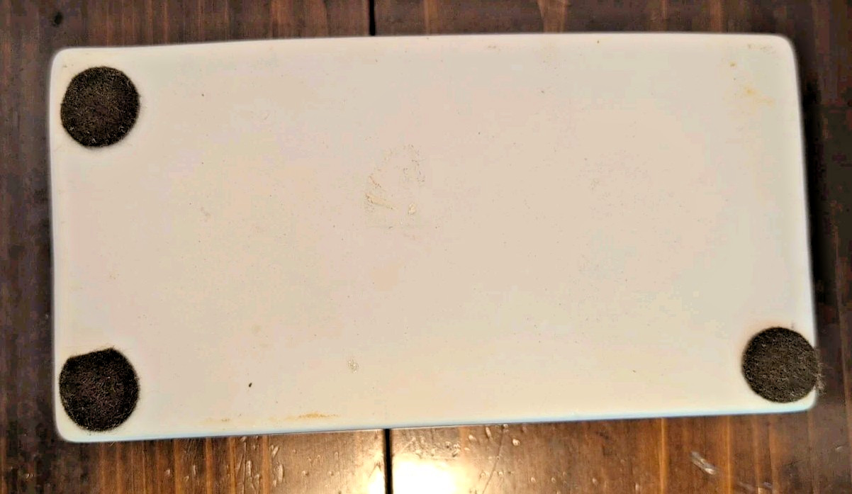 Chinese Blue & White Square Box w/Lid Porcelain Hand Painted Stamped. Qianlong?