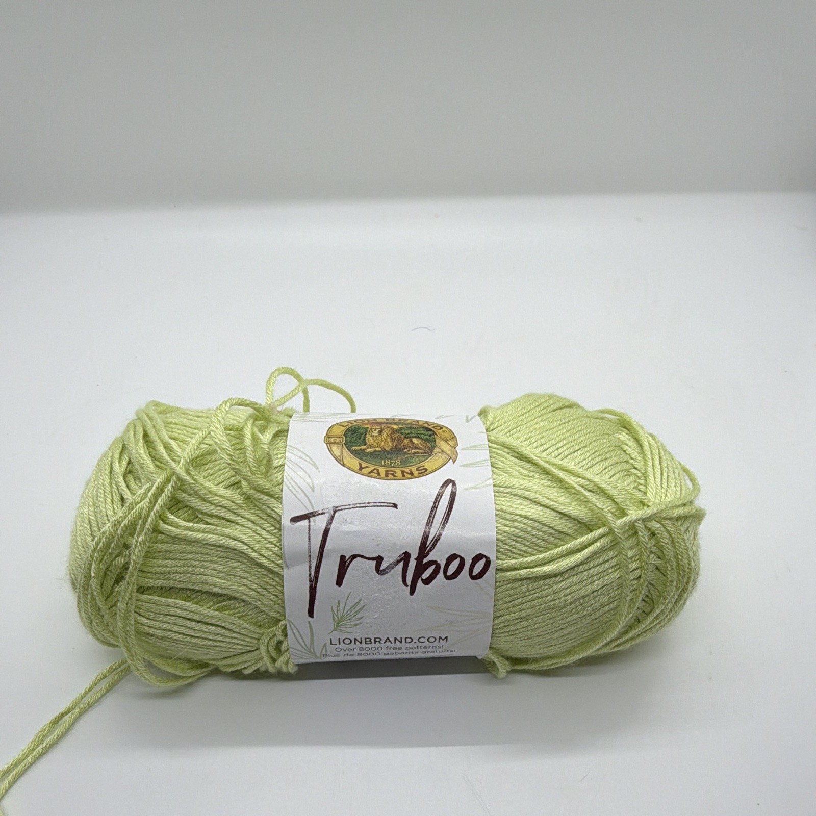 Lion Brand Truboo Yarn 130 Celery 100% Rayon from Bamboo DK 3.5oz 241yd