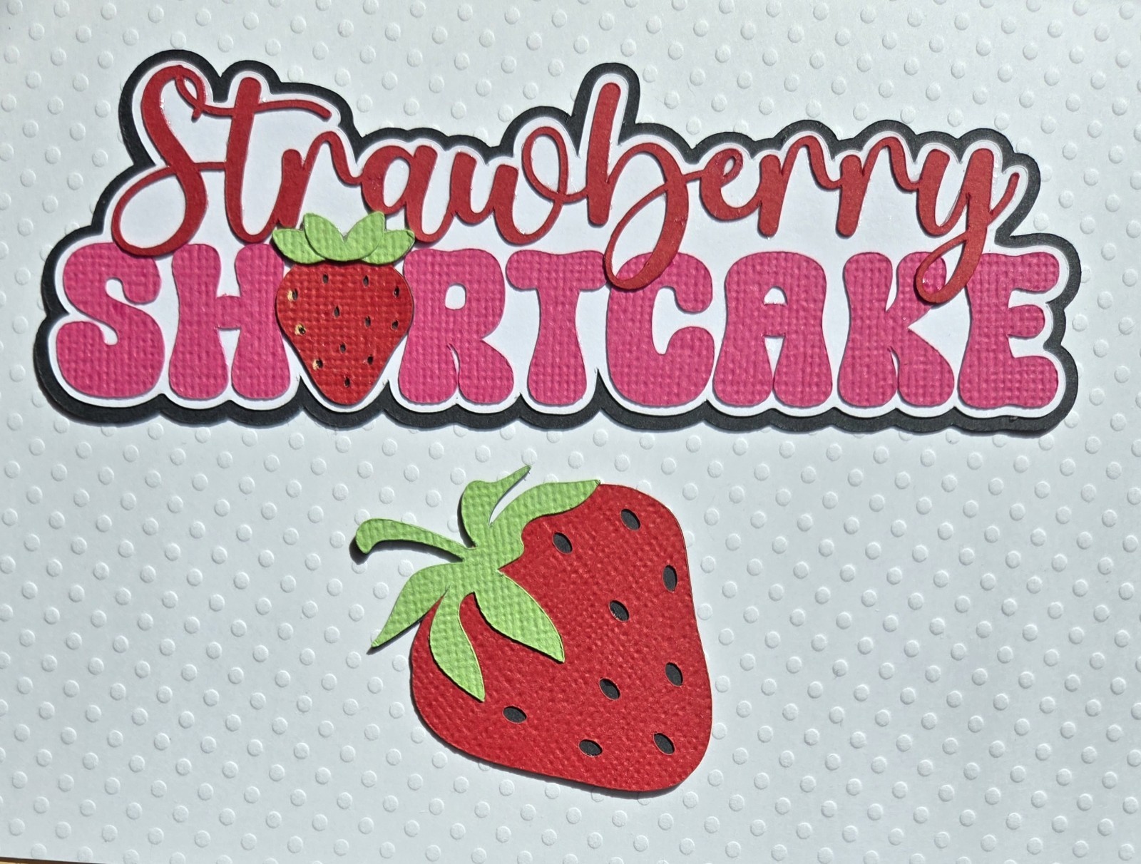 Strawberry Shortcake Title Set. Scrapbook, Card Making Paper Piecing
