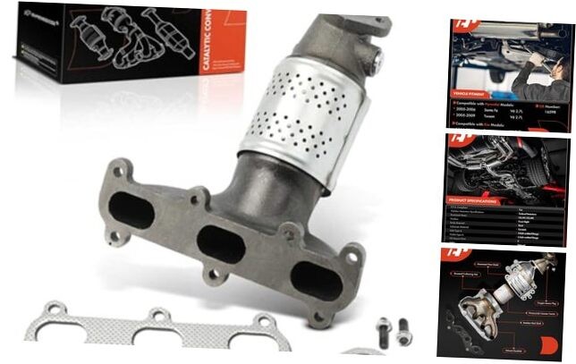 Front Exhaust Manifold Catalytic Converter Kit Direct-Fit Compatible with OE …