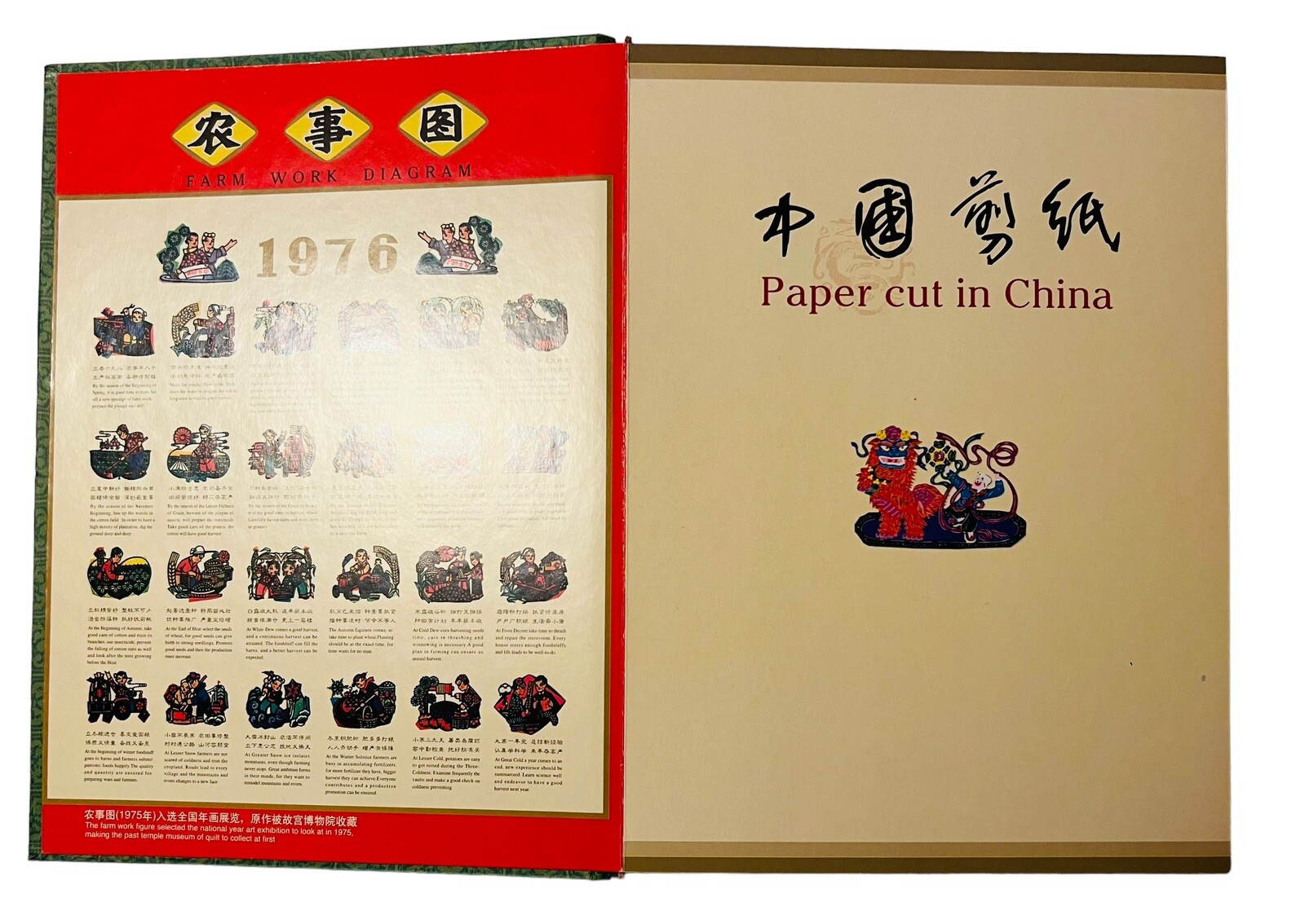Vintage Premium Sausade China Paper Cut Album Fushan Oriental Art Museum 1975