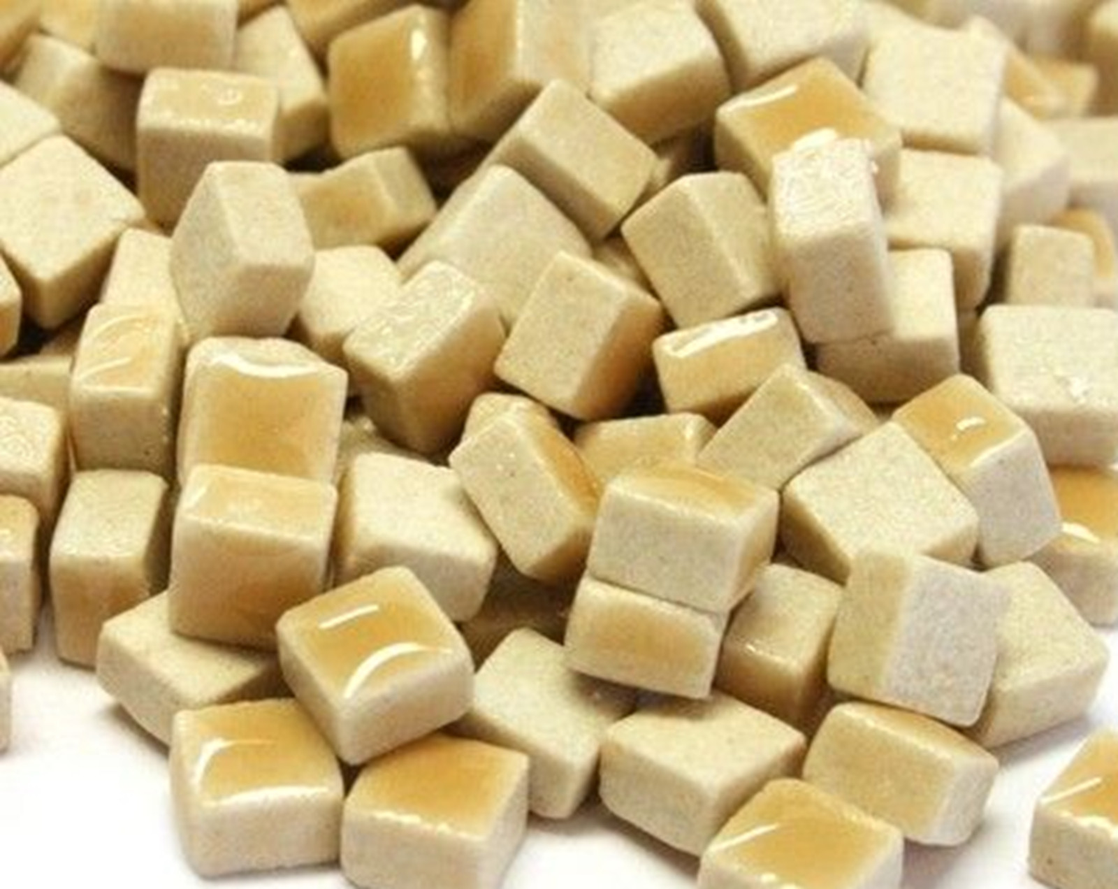 5 mm Light Sand Brown Ceramic Micro Tiny Tiles -1 oz bag – 200 +/- Mosaic Tiles