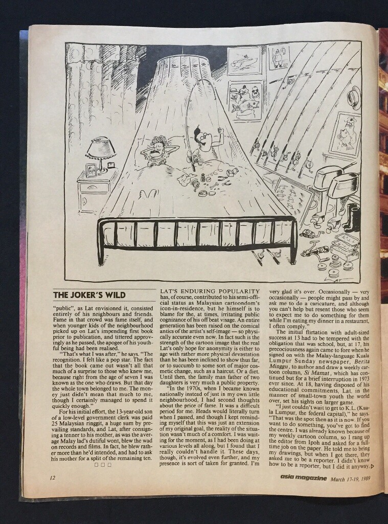 1989 Mar Singapore Asia Magazine Cartoonists Lat’s Lot Mohamad Nor Khalid