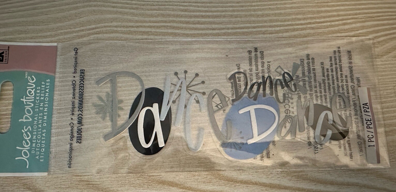 Jolee’s Boutique DANCE RETRO Phrase Sticker Scrapbooking