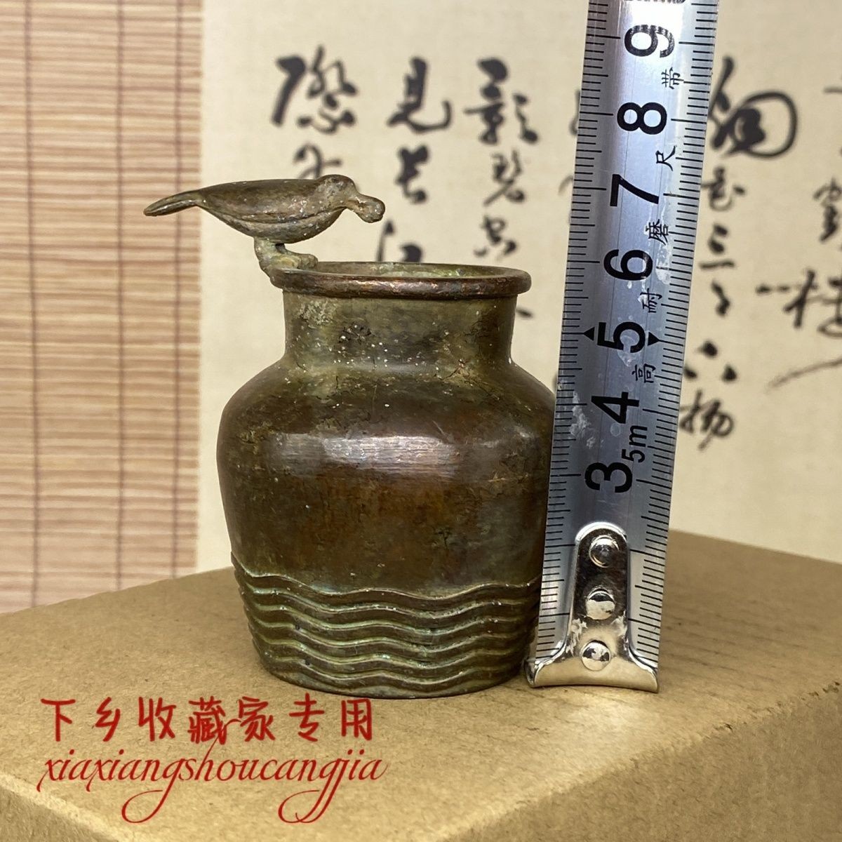 Alloy Crow Figurine Retro Vase Multi use Desktop Art Decor Incense Holder Gift
