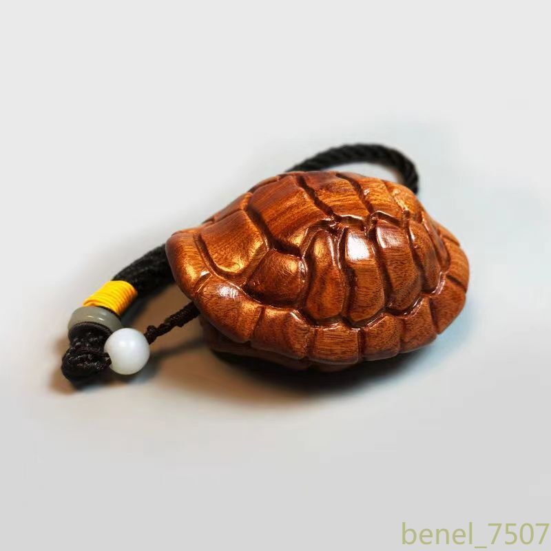 Rosewood Hand Piece Turtle Shell Wood Carving Artifact Pendant Hangings Jewelry