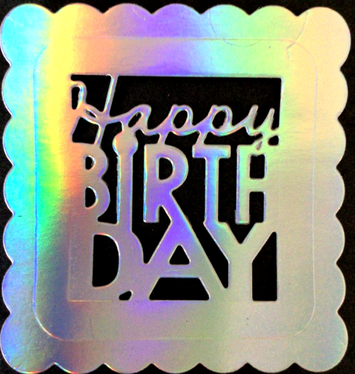 Holographic Heart Phrase Word Paper Die Cut Embellishment Journal Scrapbook Card