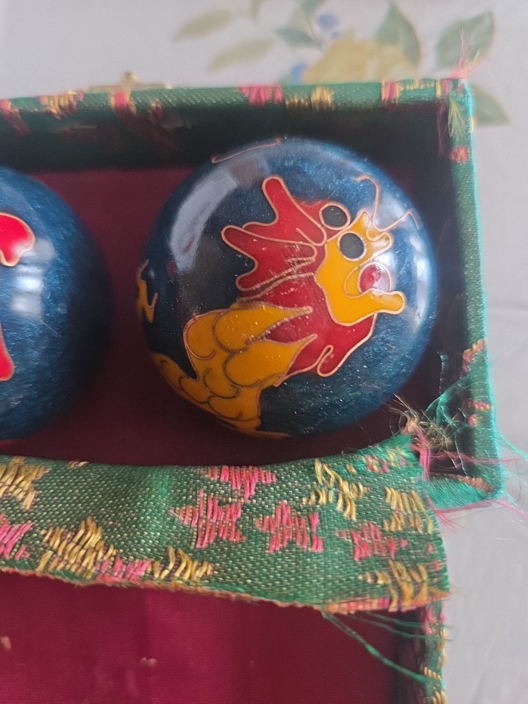 Chinese Enamel Meditation Health Balls – Ben Wa Balls- 1 Pair in Box