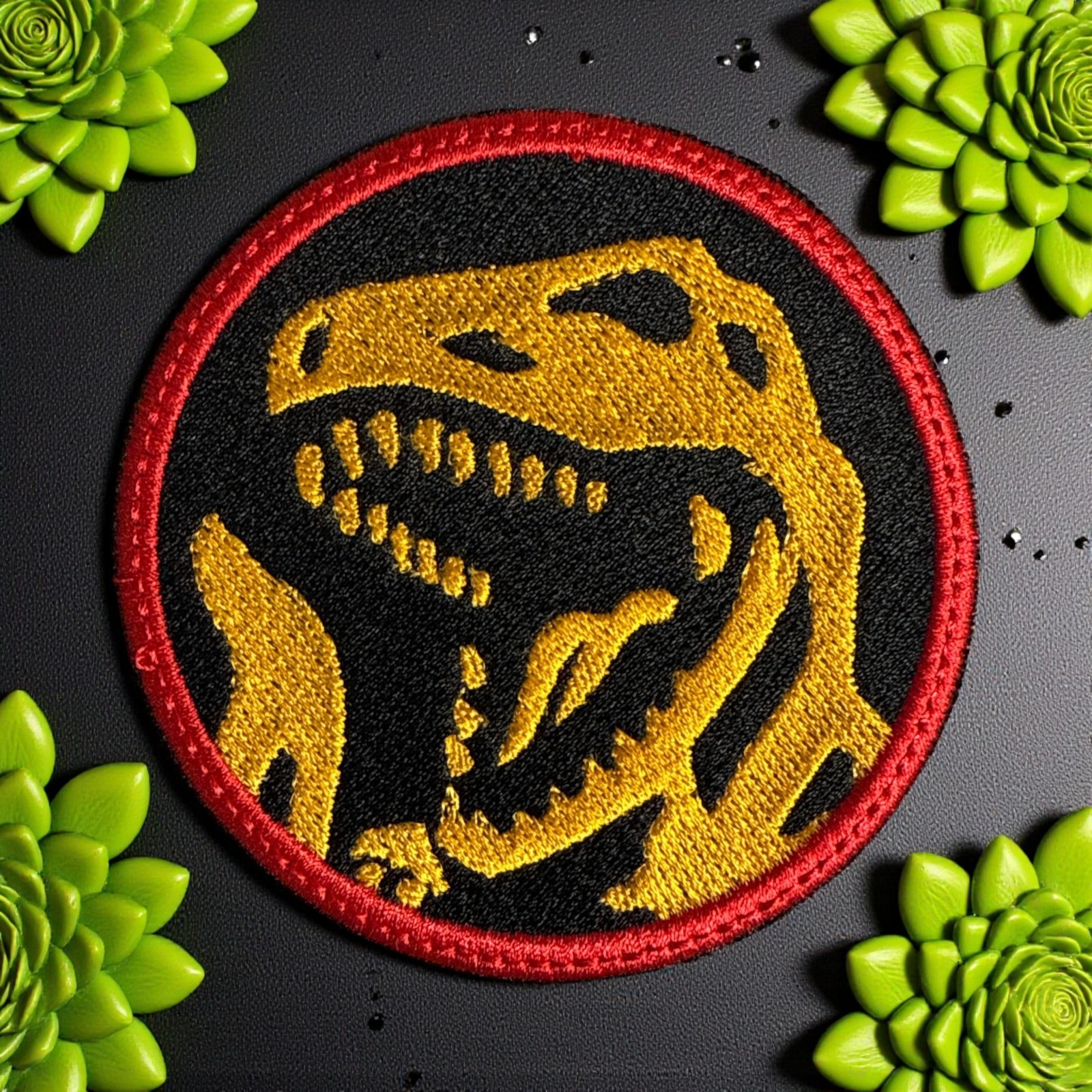 MMPR Mighty Morphin’ Power Ranger Red Ranger Coin Logo Embroidered Patch 3″x3