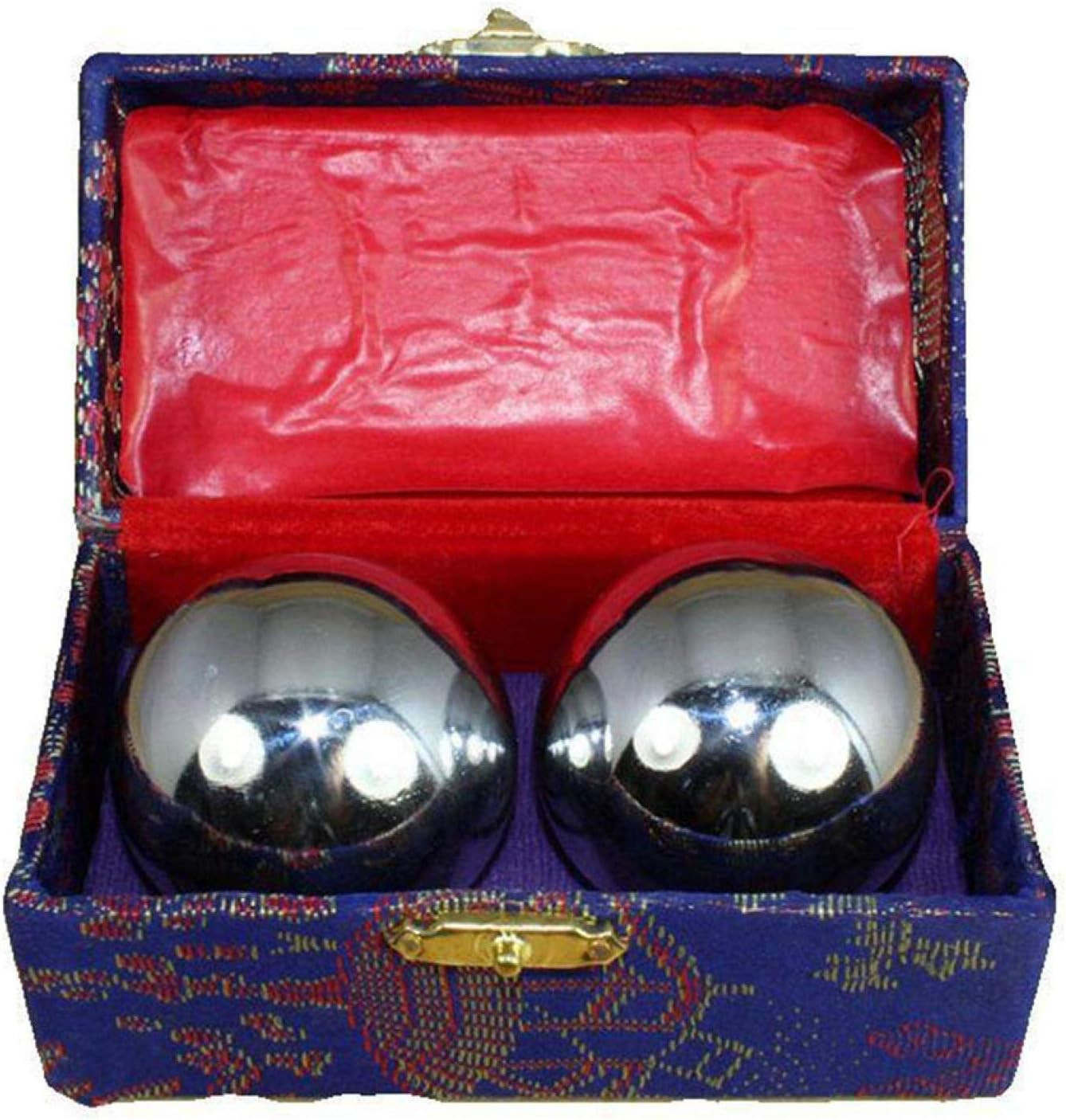 2Pcs Baoding Balls Chinese Health Exercise Stress Balls with Box Meditation Mass