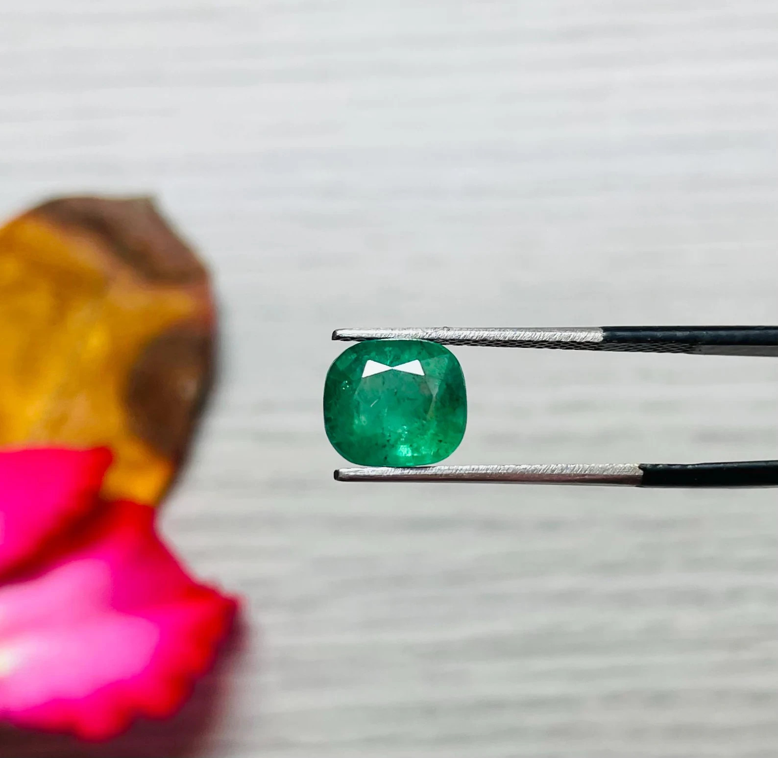 7×6 MM Natural Zambia Emerald Cushion Cut 1.50 Carat Loose Gemstone For Jewelry