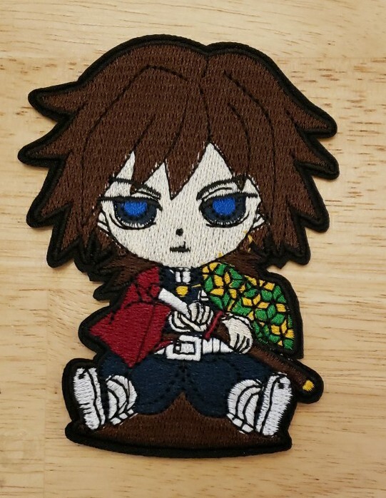 Demon Slayer Giyu Tomioka Embroidered Iron-On Sew-On Patch Anime 3″x3.9″ 0082