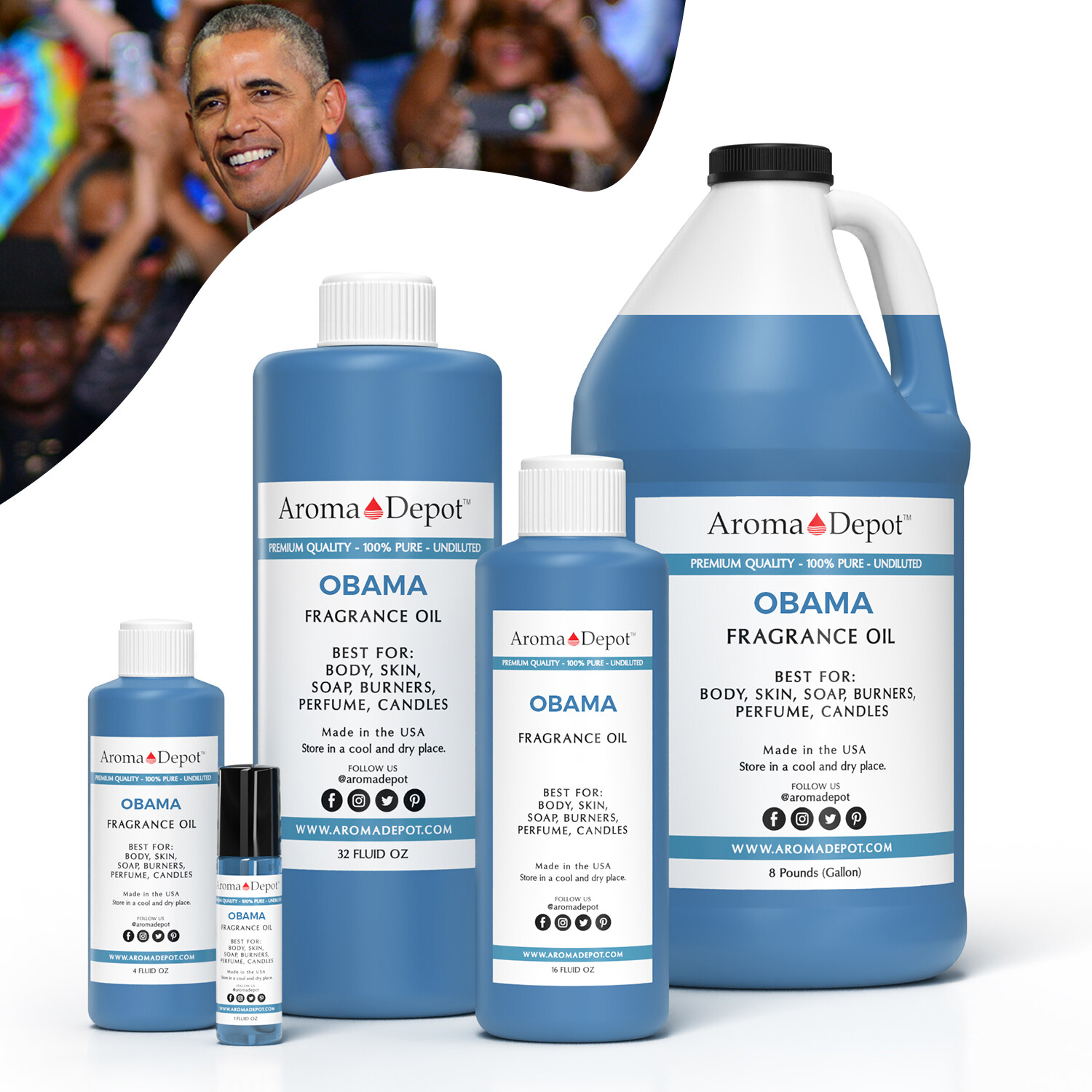 Obama Fragrance Oil For Body Perfume Candles Soap Bath Bomb Incense & Diffusers