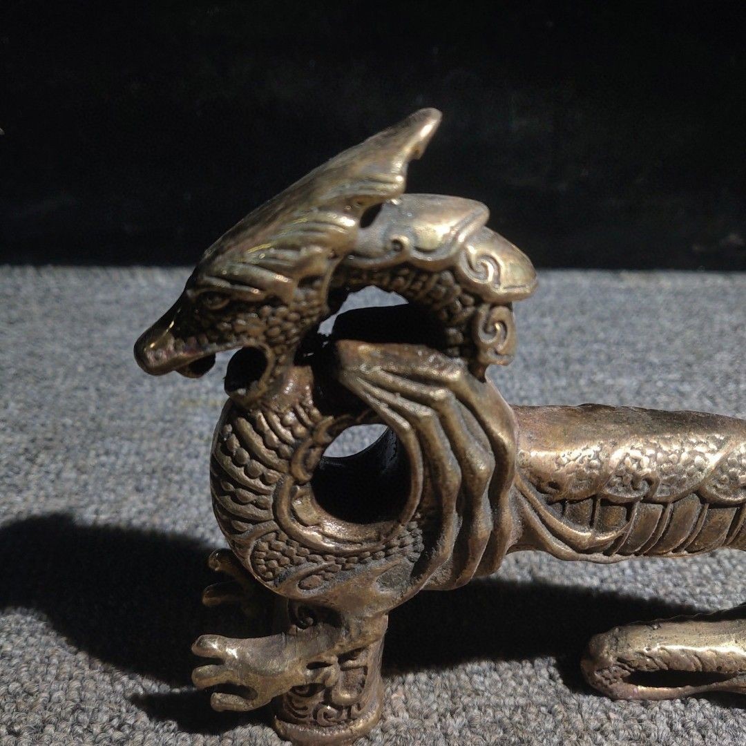 Dragon Statue Walking Stick Cane Handle Top Head Topper Hand Grip Collect