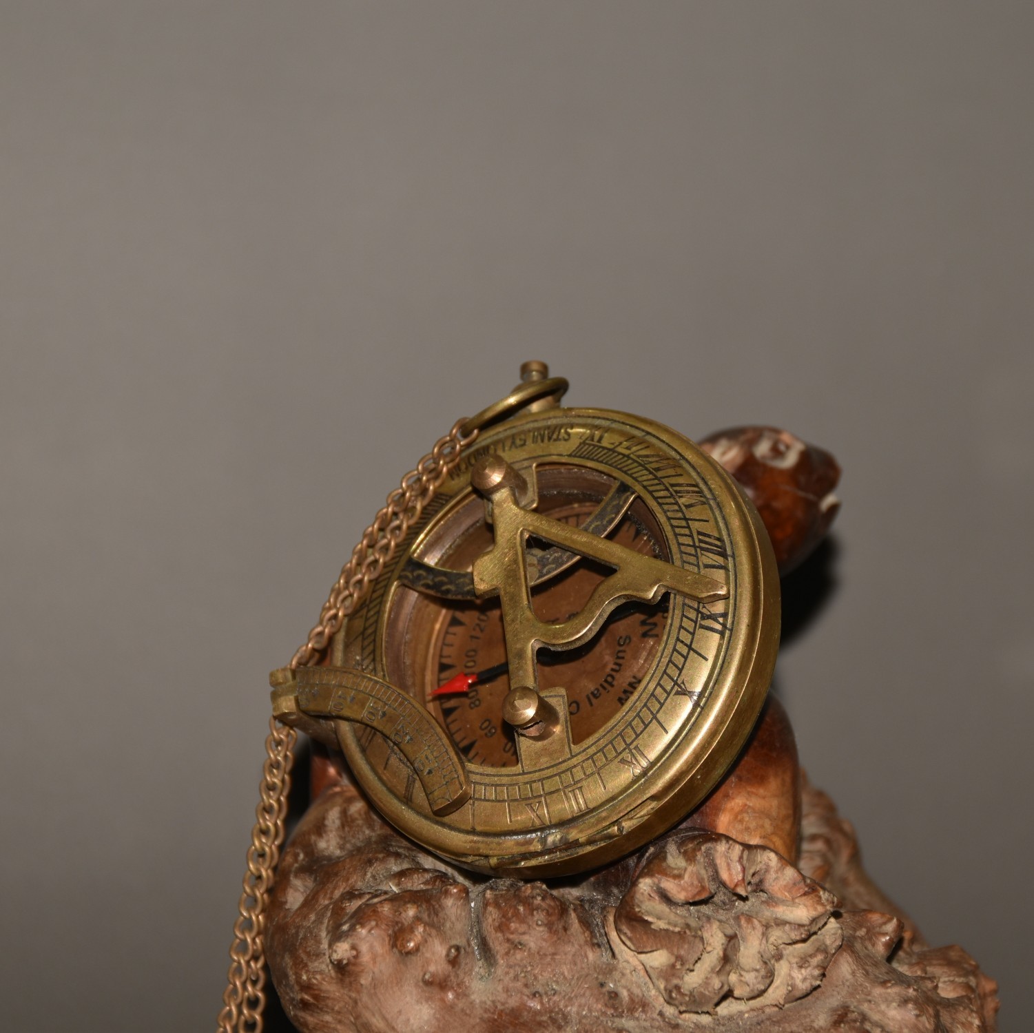 Vintage Brass Compass 2.95×3.15×0.98in 158g Retro Navigation Decor