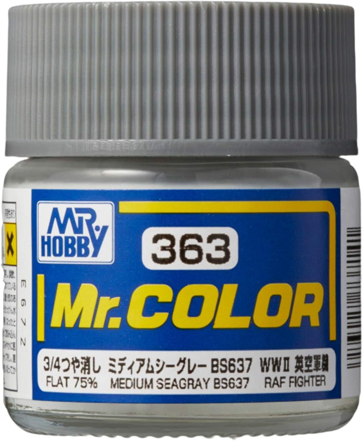 Mr. Hobby C363 Mr. Color Medium Sea Gray (BS637) Lacquer Paint 10ml – US