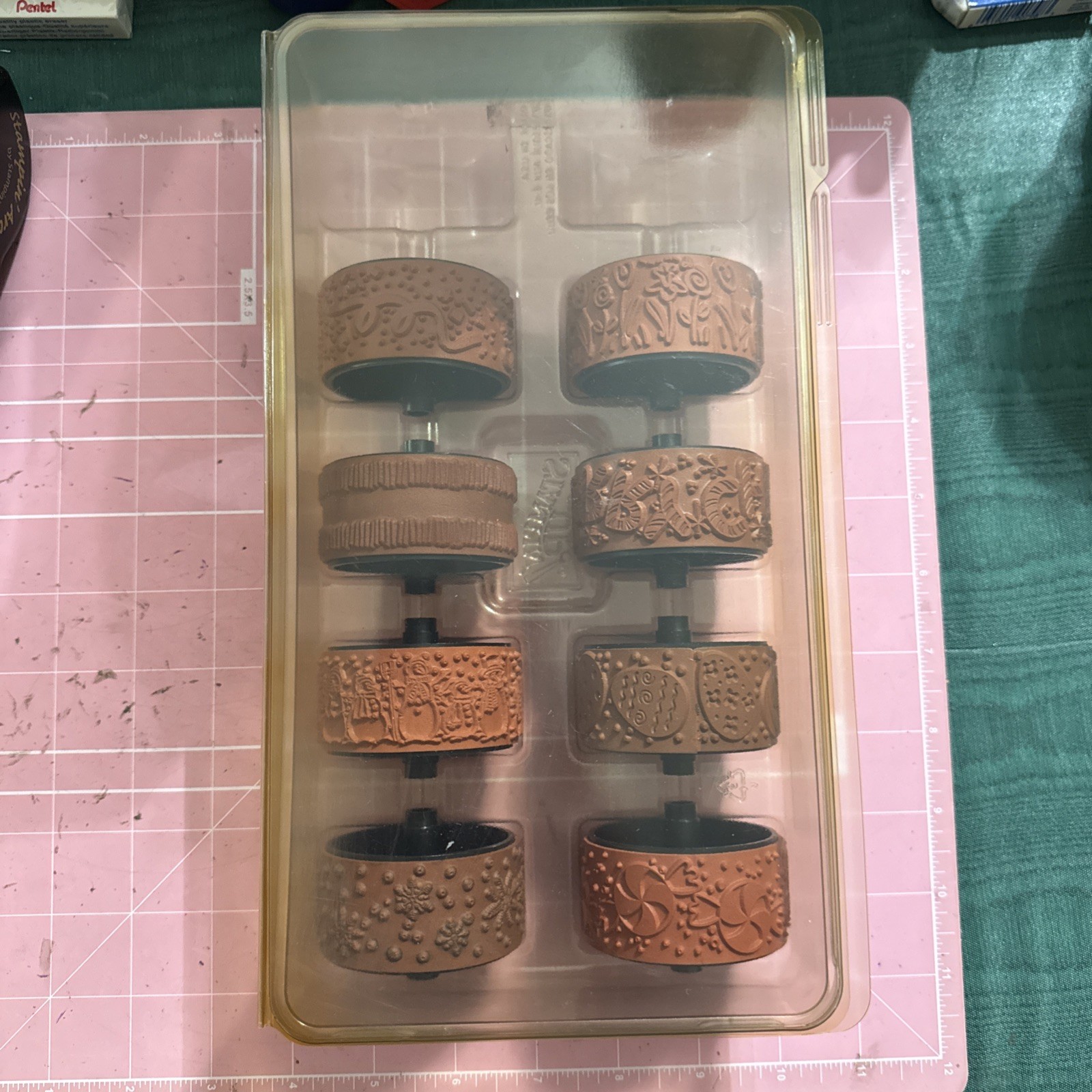 Stampin up-Stampin Around Wheel Stamps Set Of 16 with Storage Cases, and more