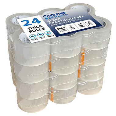 24 Rolls 3″ Extra-Wide Clear Shipping Packing Moving Tape 110 yds/330′ 2.4 mil