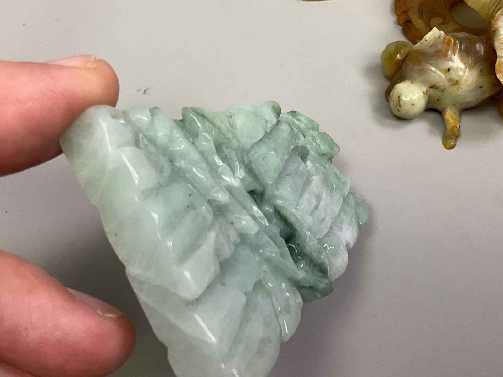 Old VTG Chinese Jade Pendants & Stone Natural Hand Carved Collection Mix Lot