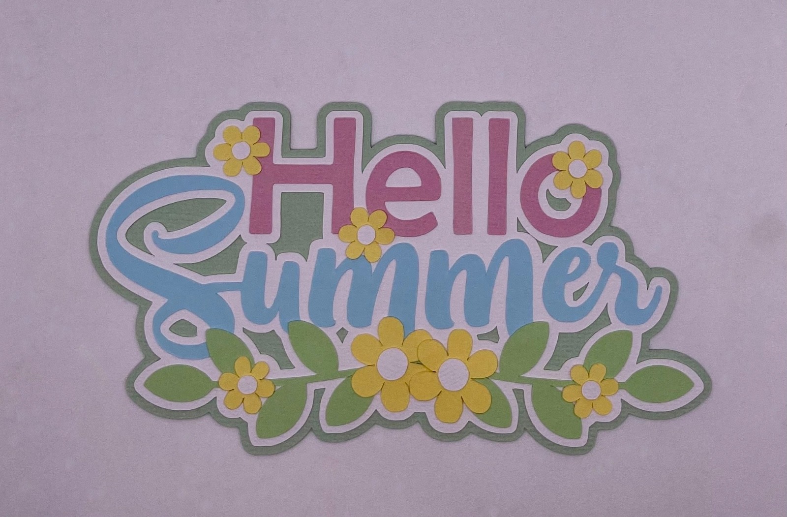 Summertime – Hello Summer – Paper Piecing Scrapbook Embellishment Die Cuts