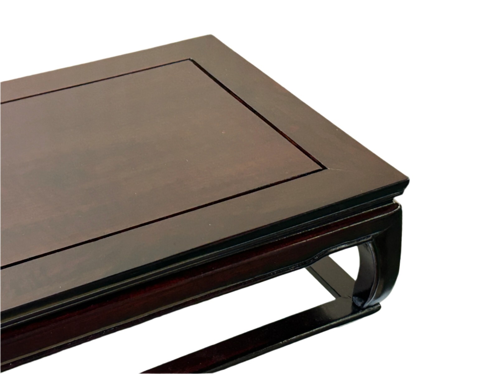 13″ Mahogany Brown Rectangular Curve Legs Wood Display Stand Riser st1200
