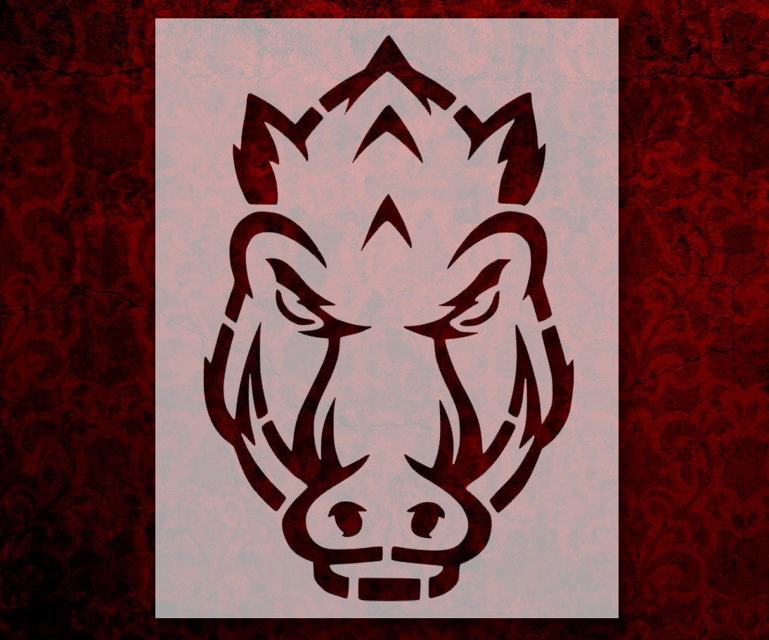 Arkansas Razorback Razorbacks Razor Back 8.5″ x 11″ Stencil FREE SHIPPING (166)