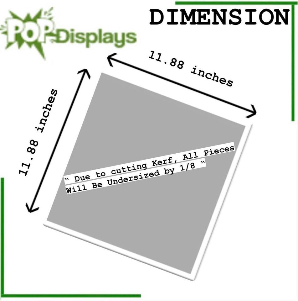 Clear Acrylic Plexiglass Plastic Sheet 1/8″ CHOOSE A SIZE
