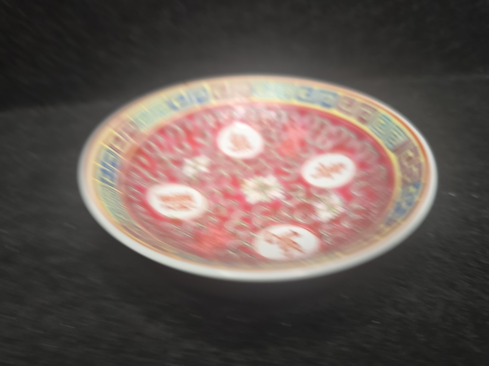 Vintage Chinese Jingdezhen Porcelain Small Soy Sauce Dish 3 7/8” x 1″