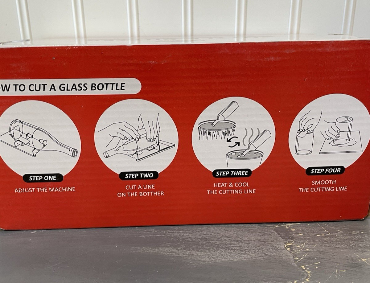 Genround Glass Bottle Cutter Round Oval Bottles Wine Beer Whiskey Complete Kit