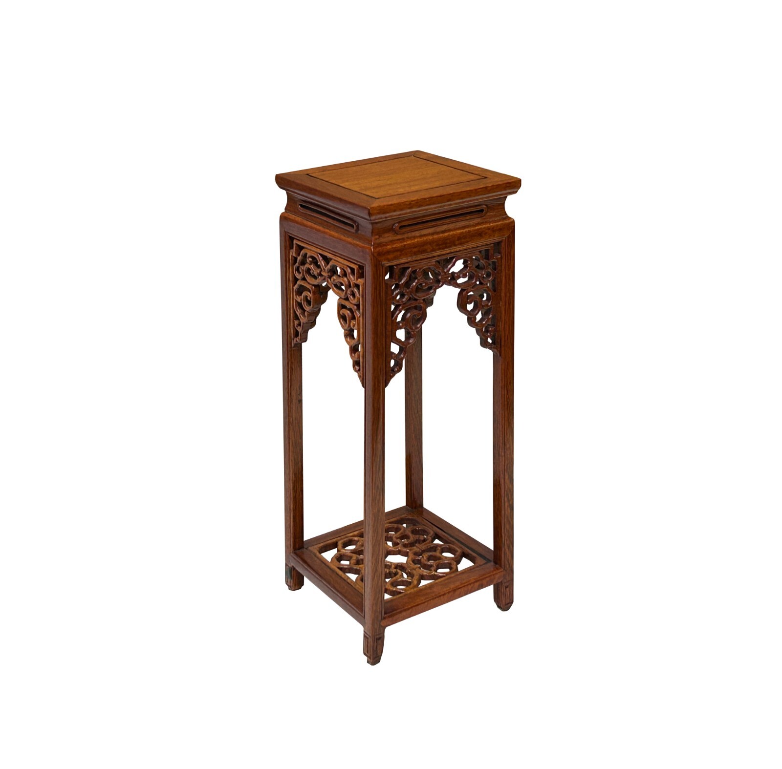 4.75″ Light Brown Ru Yi Pattern Square Tall Slim Display Stand Easel st1059B