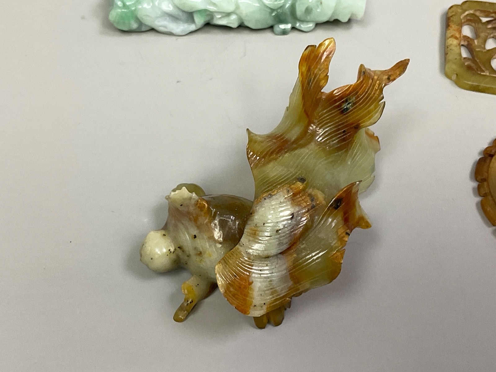 Old VTG Chinese Jade Pendants & Stone Natural Hand Carved Collection Mix Lot
