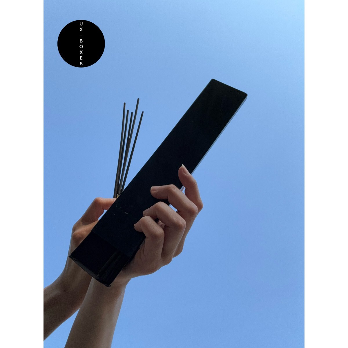Glossy Noir Incense Packaging for Product Branding | 25-Piece Fast-Free Shipping