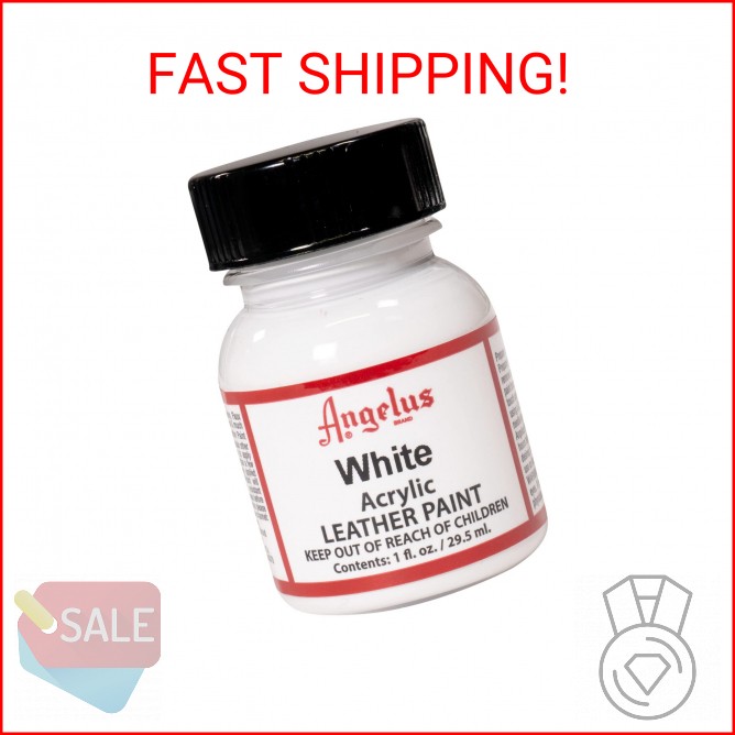 Angelus Acrylic Leather Paint, 1 Fl Oz, White – Professional Flexible, Crack, Sc