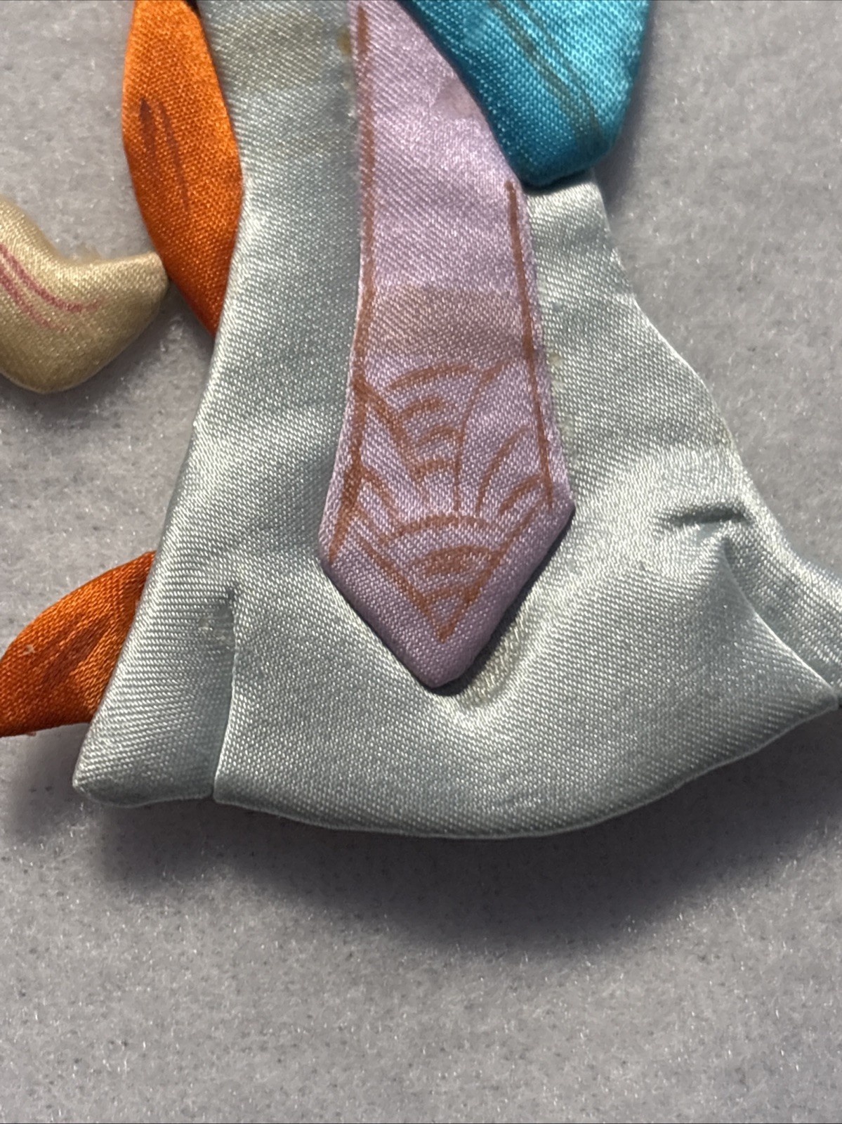 Hand made Silk Paper Dolls Asian Hanging Ornaments Set of 4 – painted details