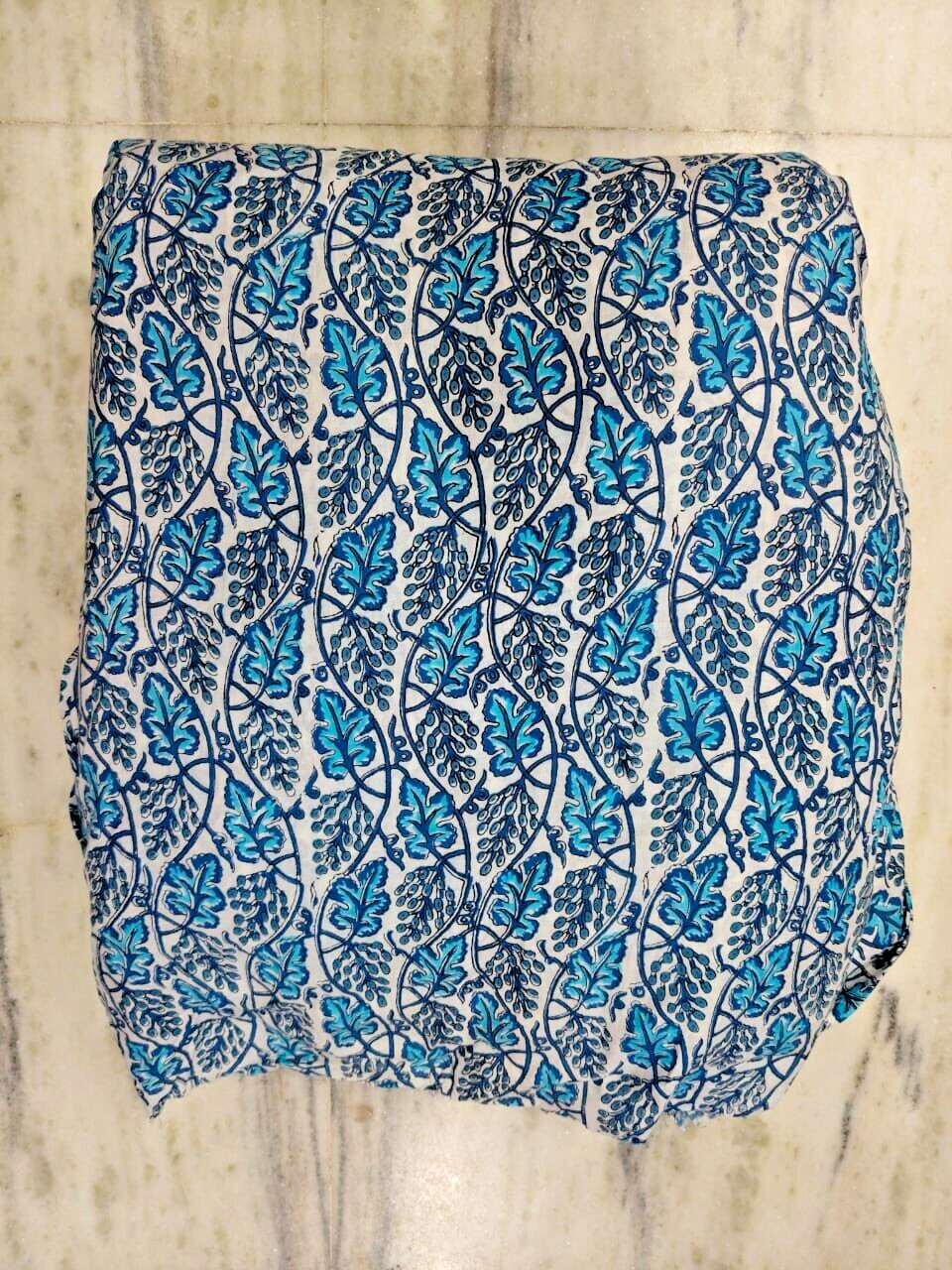 25 Yard Indian Cotton Handmade Print Fabric Sanganeri Hand Block Printed Fabric