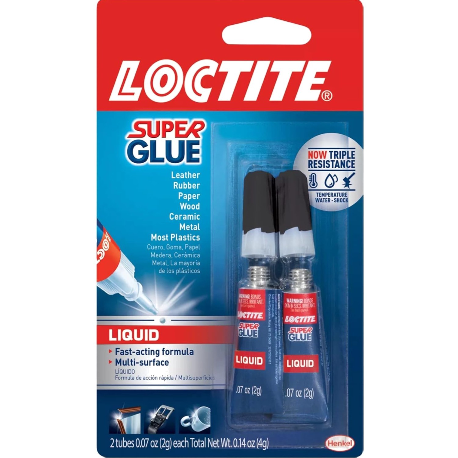 Super Glue Liquid Clear 0.07 fl oz 2 Pack Fast Repair Strong Bond versatile